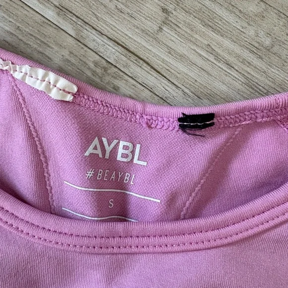 AYBL Ribbed Pink Crop Top - Picture 3 of 4